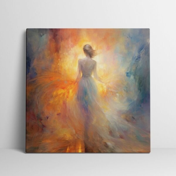 Modern Woman Art Painting, Abstract Trendy Portrait Modernism Colorful, Contemporary Woman Canvas Decor, Colorful Watercolor Large Wall Art