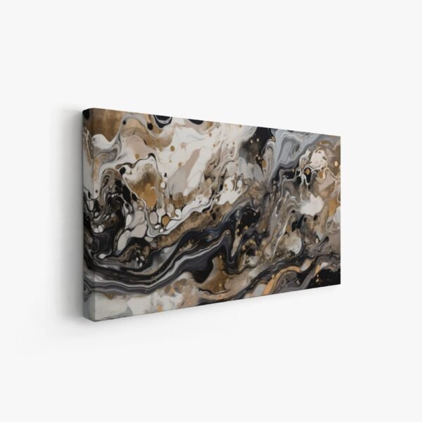 Marble Abstract Painting Modern Contemporary Canvas Wall Art Black White Gold Beautiful Large Home Decor Vibrant Colorful Living Room Print