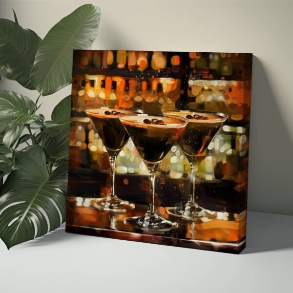 Espresso Martini Painting, Vintage Cocktail, Vodka Cocktail, Bar Cart Art, Cocktail Hour, Watercolor Art Print, Large Kitchen Wall Art Decor